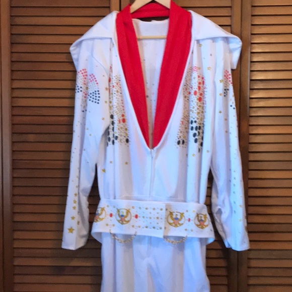 Rubies Elvis Presley costume jumpsuit scarf belt Size X-Large adult - Picture 6 of 16